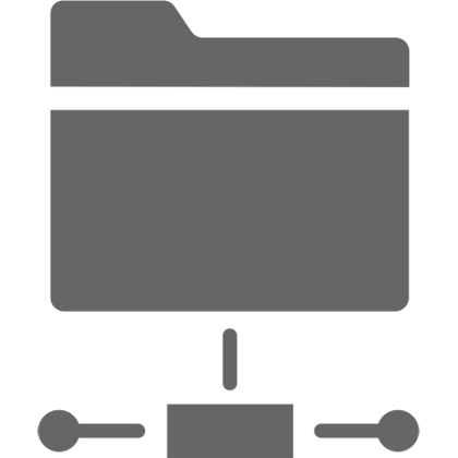 Folder connected to a network
