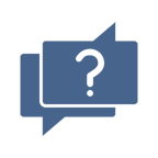 Word balloons with question mark